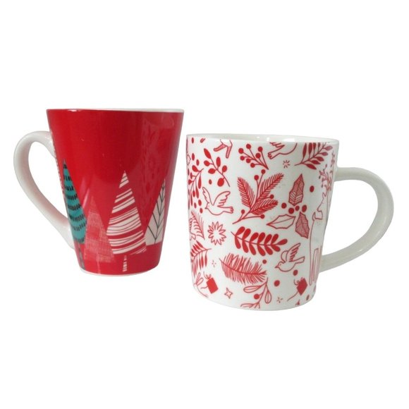 2 Starbucks Christmas Coffee Tea Hot Chocolate Mugs Holiday Theme - Picture 1 of 8
